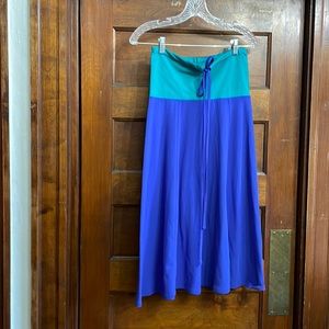 Prana strapless sundress with tie for neck